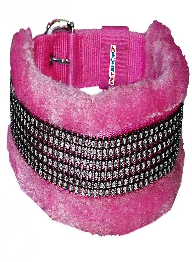 Skora Nylon Pink Fur 1 Inch Medium Dog Harness, Dog Collar & Leash (Chest Size : 26-30 inch) - Image 3
